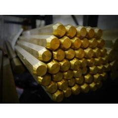 Sárgaréz 6 mm hatszögrúd