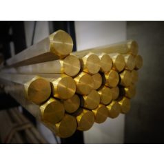 Sárgaréz 27 mm hatszögrúd