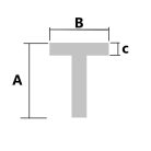 Alumínium T profil 25x25x3 mm