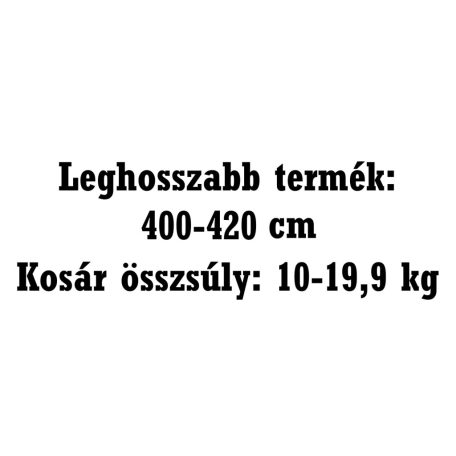 Szállítási felár - 400-420 cm; 10-19,9 kg